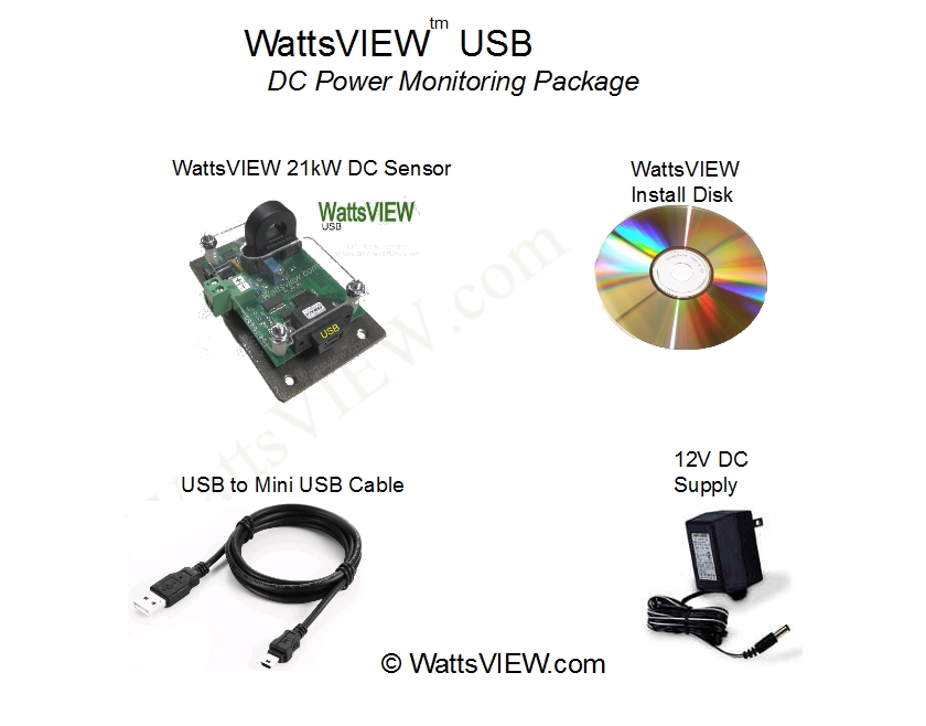WattsVIEW 21kW USB DC Power Monitor WattsVIEW Power Monitor